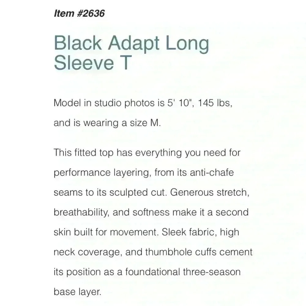 NWT ZYIA Black Adapt Long Sleeve T size XXL - Picture 4 of 10